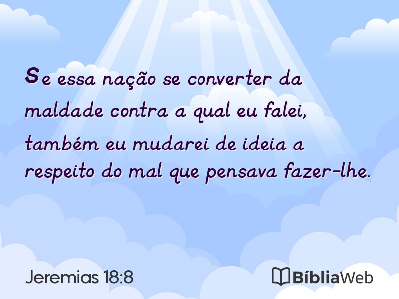 Jeremias 18:8 em imagem para compartilhar