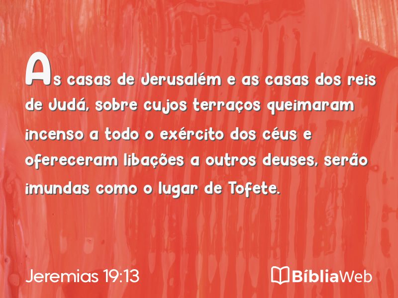 Jeremias 19:13 em imagem para compartilhar