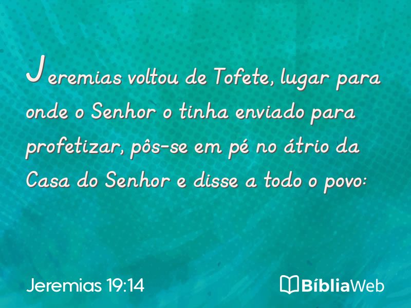 Jeremias 19:14 em imagem para compartilhar
