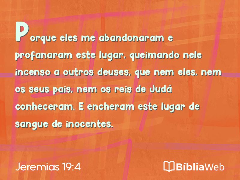Jeremias 19:4 em imagem para compartilhar