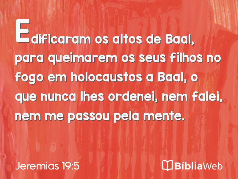 Jeremias 19:5 em imagem para compartilhar