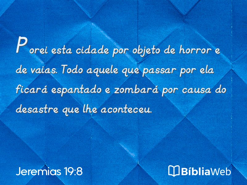 Jeremias 19:8 em imagem para compartilhar