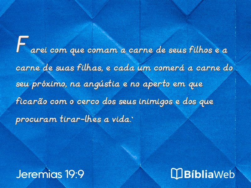 Jeremias 19:9 em imagem para compartilhar