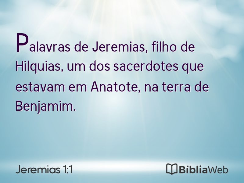 Jeremias 1:1 em imagem para compartilhar