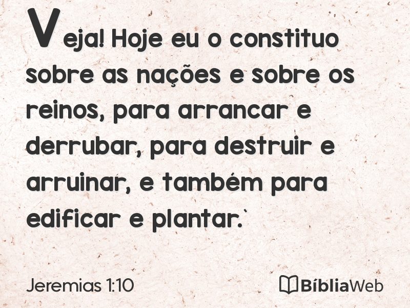 Jeremias 1:10 em imagem para compartilhar