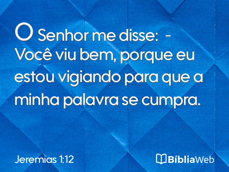 Jeremias 1:12 em imagem para compartilhar