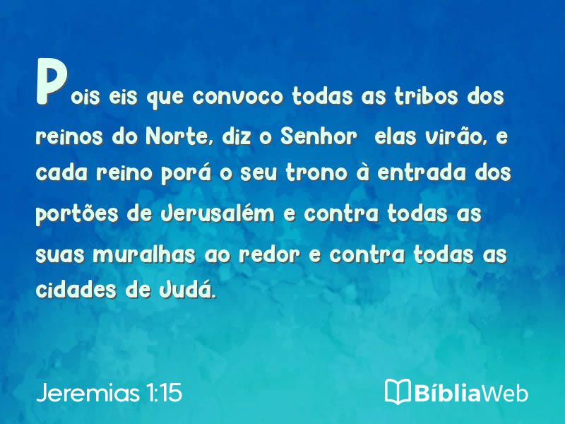 Jeremias 1:15 em imagem para compartilhar