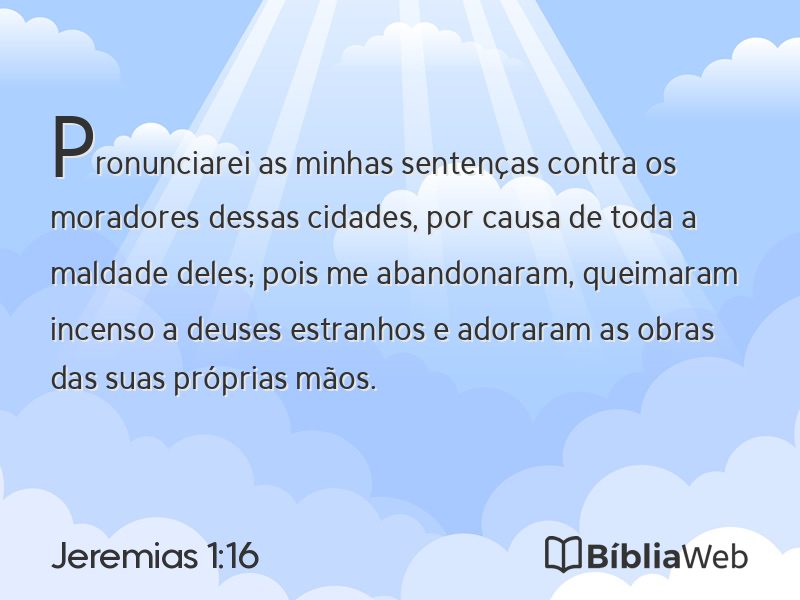 Jeremias 1:16 em imagem para compartilhar