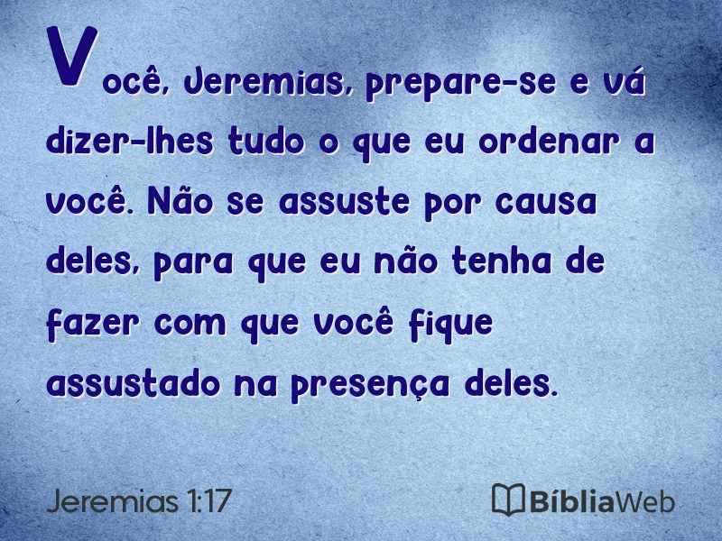 Jeremias 1:17 em imagem para compartilhar