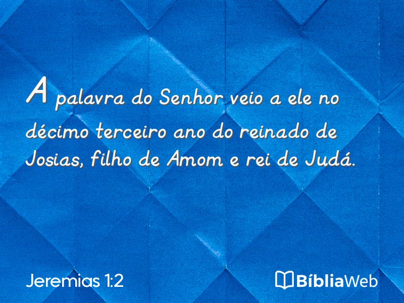 Jeremias 1:2 em imagem para compartilhar
