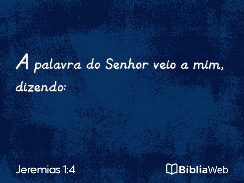 Jeremias 1:4 em imagem para compartilhar
