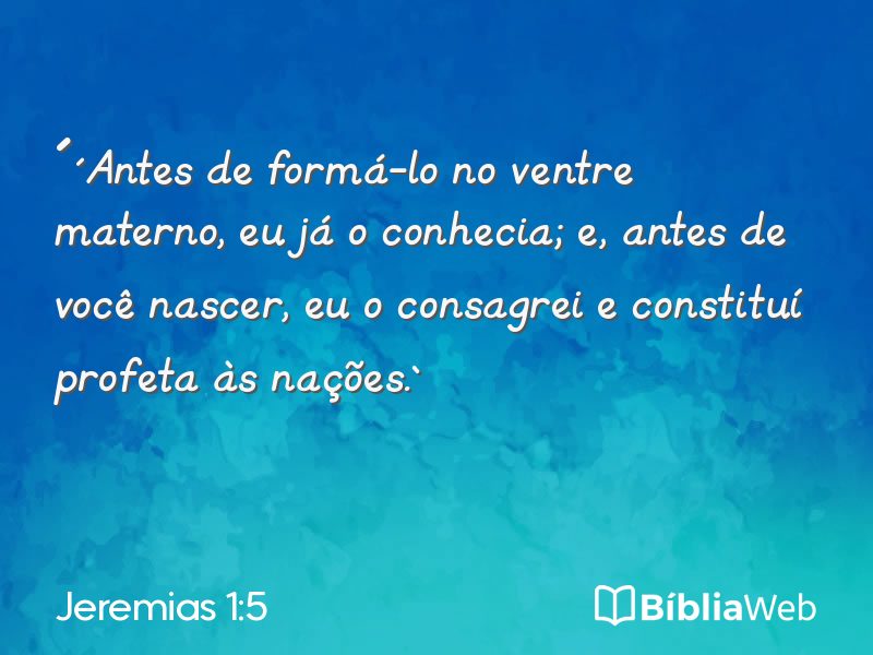 Jeremias 1:5 em imagem para compartilhar