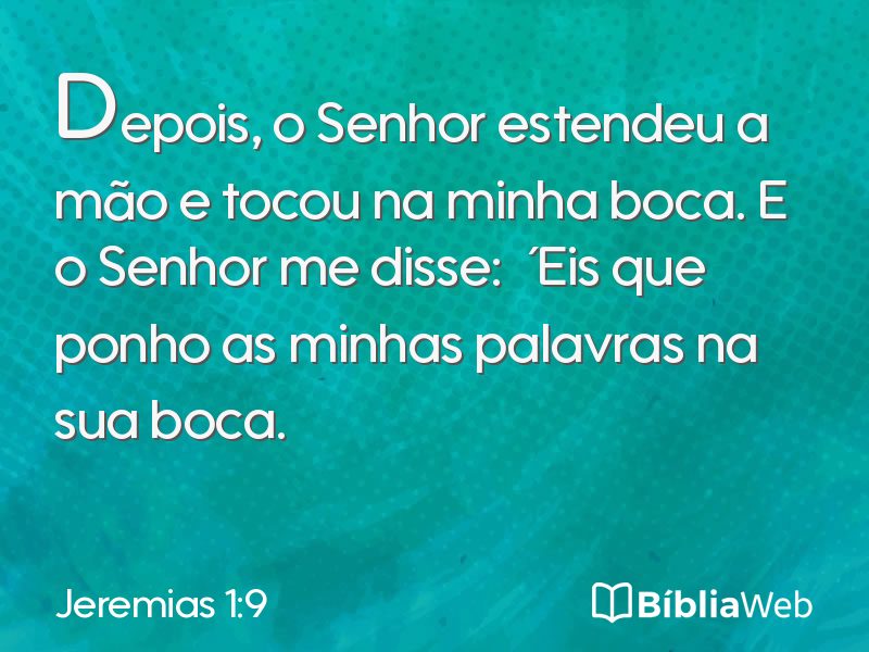 Jeremias 1:9 em imagem para compartilhar