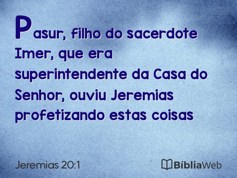 Jeremias 20:1 em imagem para compartilhar