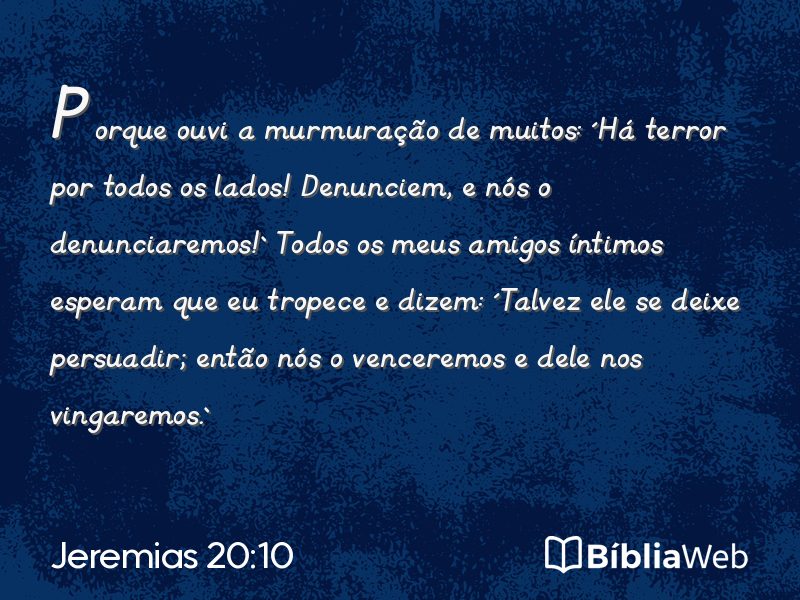 Jeremias 20:10 em imagem para compartilhar