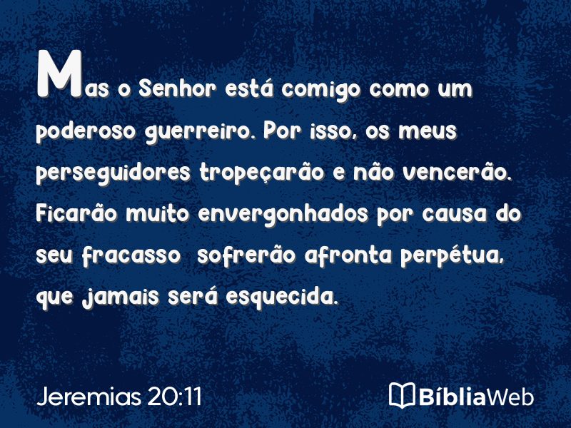 Jeremias 20:11 em imagem para compartilhar