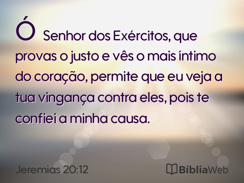 Jeremias 20:12 em imagem para compartilhar