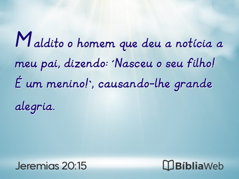 Jeremias 20:15 em imagem para compartilhar