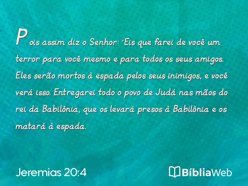 Jeremias 20:4 em imagem para compartilhar