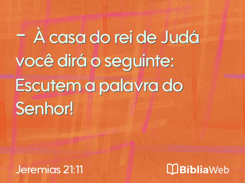 Jeremias 21:11 em imagem para compartilhar