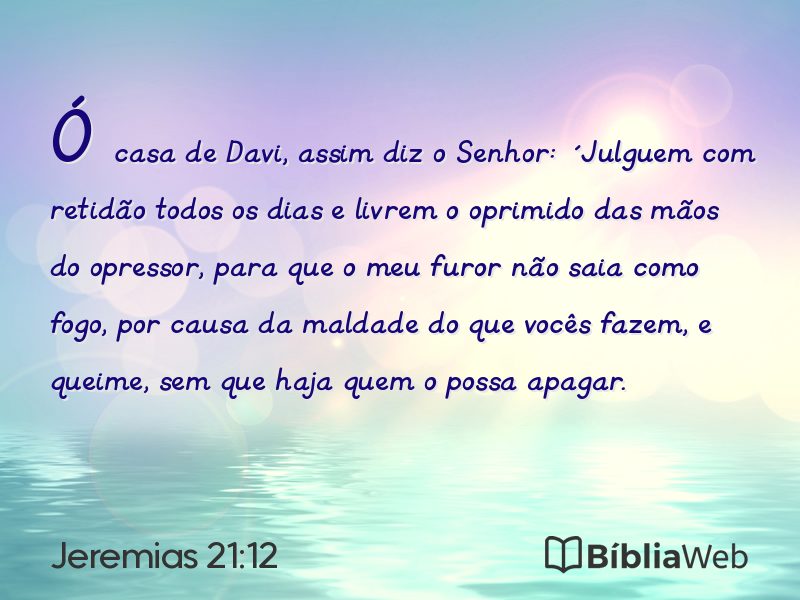 Jeremias 21:12 em imagem para compartilhar