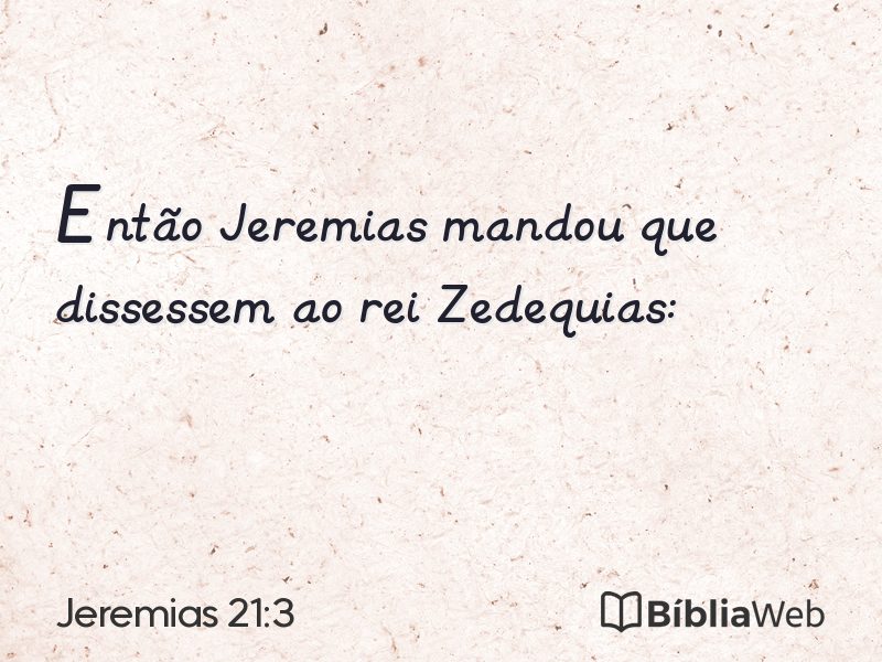 Jeremias 21:3 em imagem para compartilhar