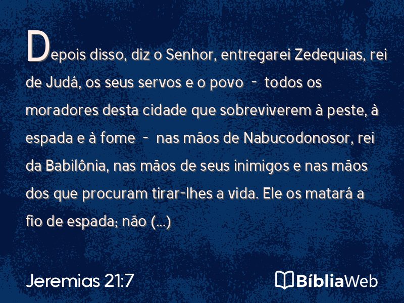 Jeremias 21:7 em imagem para compartilhar