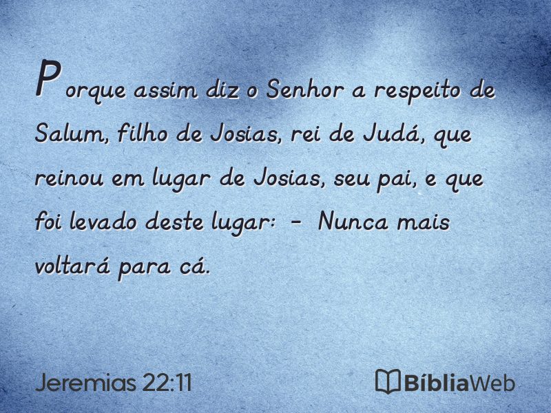 Jeremias 22:11 em imagem para compartilhar