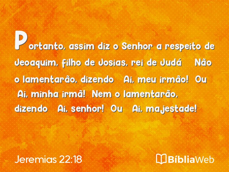 Jeremias 22:18 em imagem para compartilhar