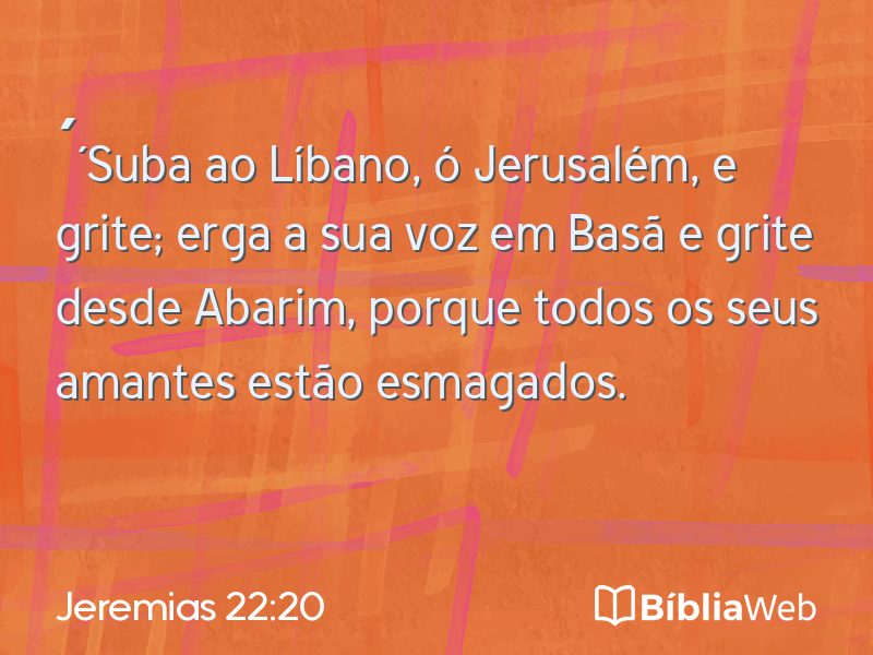 Jeremias 22:20 em imagem para compartilhar
