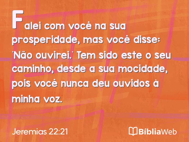 Jeremias 22:21 em imagem para compartilhar
