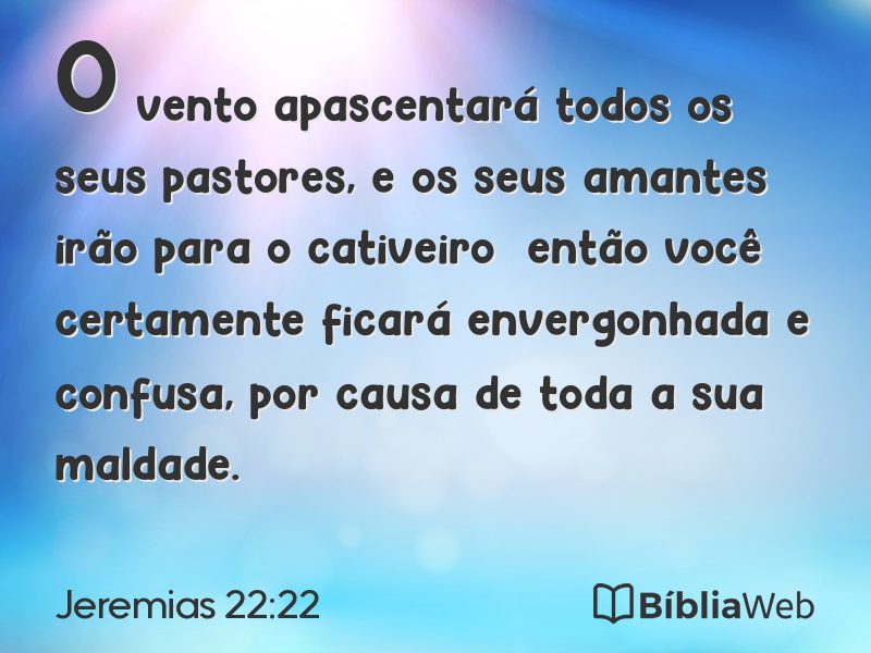 Jeremias 22:22 em imagem para compartilhar