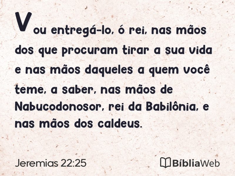 Jeremias 22:25 em imagem para compartilhar