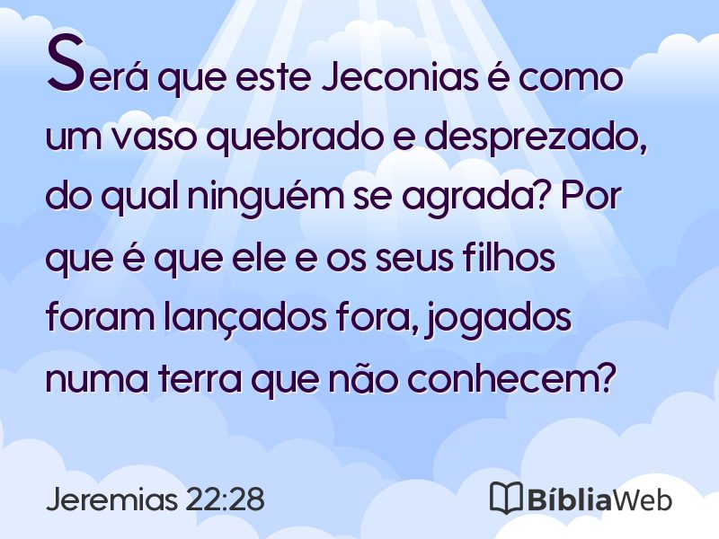 Jeremias 22:28 em imagem para compartilhar