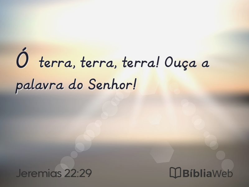 Jeremias 22:29 em imagem para compartilhar