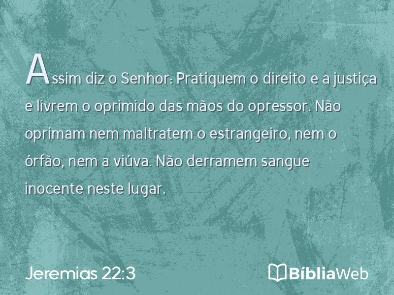 Jeremias 22:3 em imagem para compartilhar