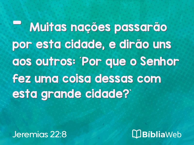 Jeremias 22:8 em imagem para compartilhar
