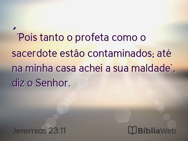 Jeremias 23:11 em imagem para compartilhar