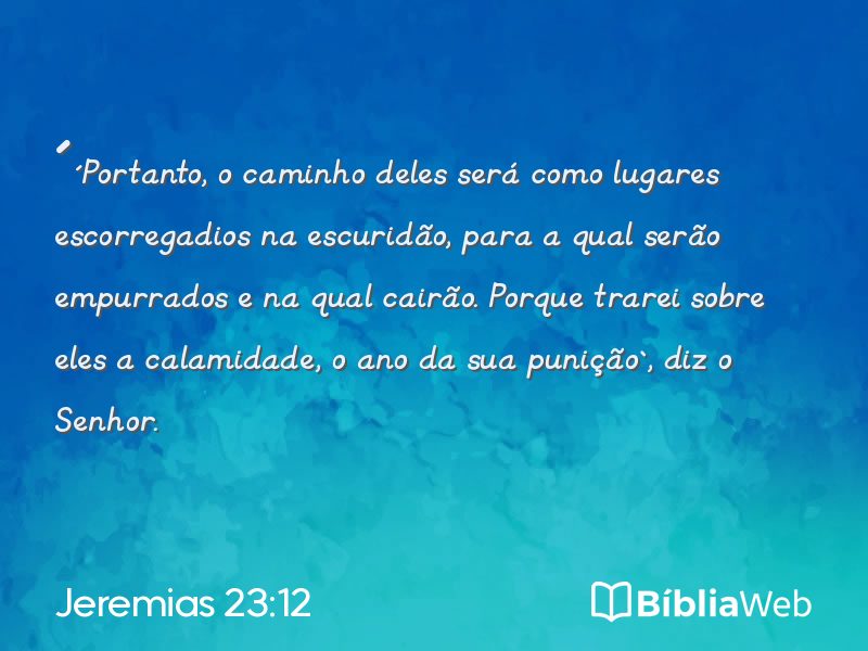 Jeremias 23:12 em imagem para compartilhar