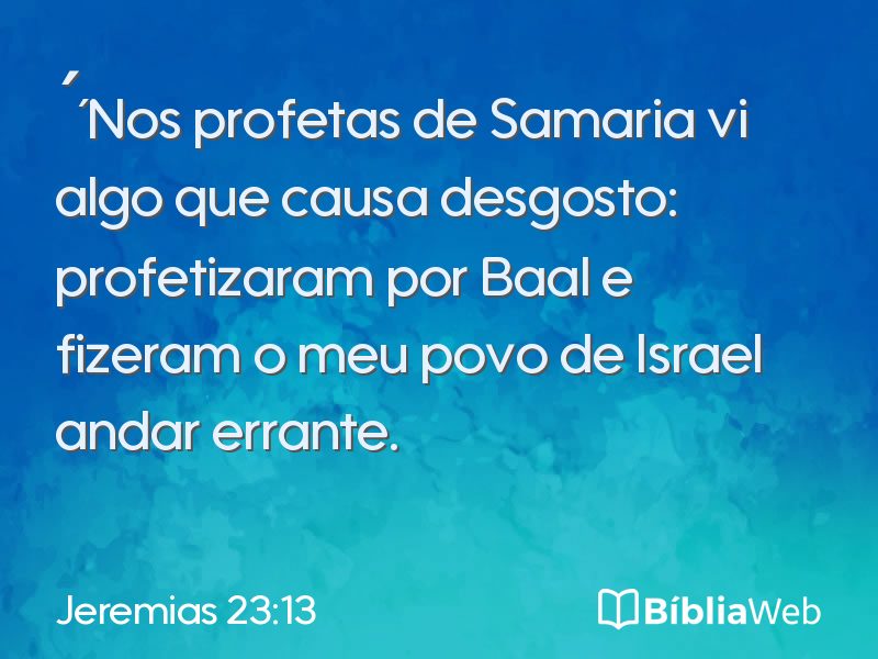 Jeremias 23:13 em imagem para compartilhar