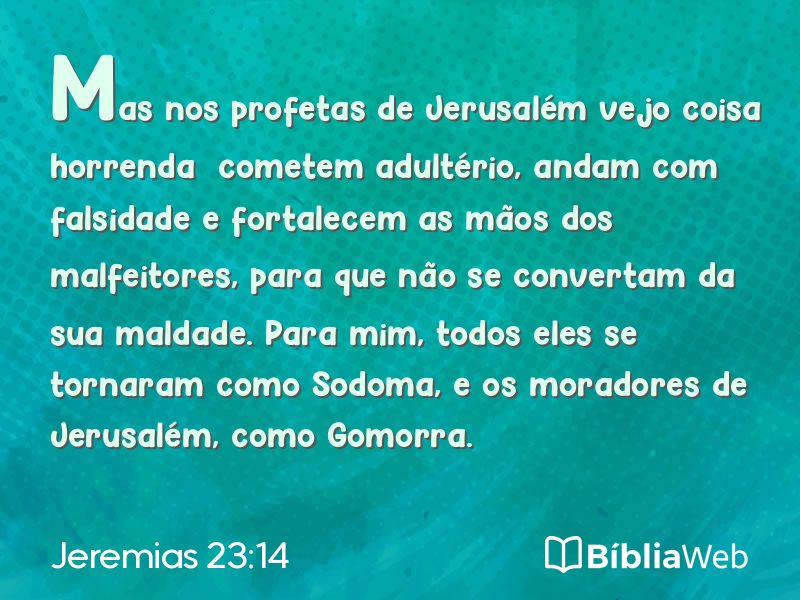 Jeremias 23:14 em imagem para compartilhar