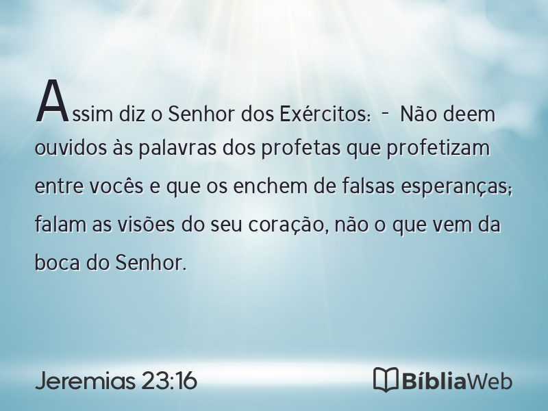 Jeremias 23:16 em imagem para compartilhar