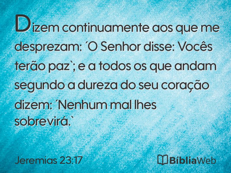 Jeremias 23:17 em imagem para compartilhar