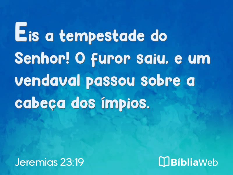 Jeremias 23:19 em imagem para compartilhar