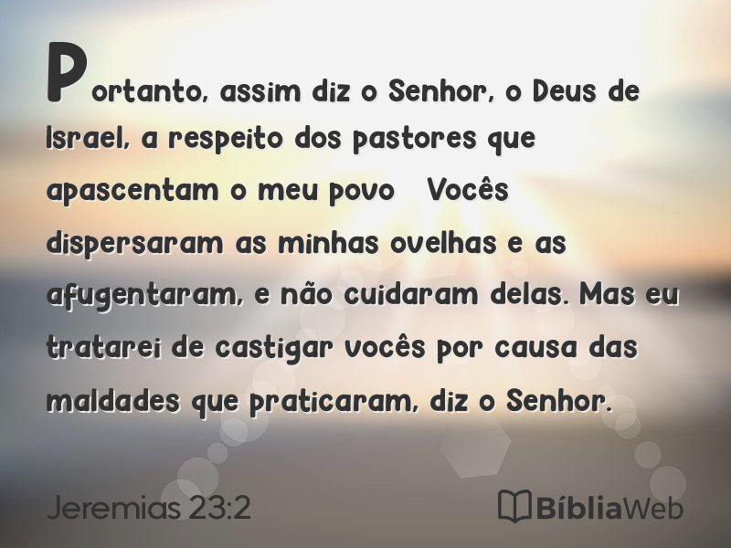 Jeremias 23:2 em imagem para compartilhar