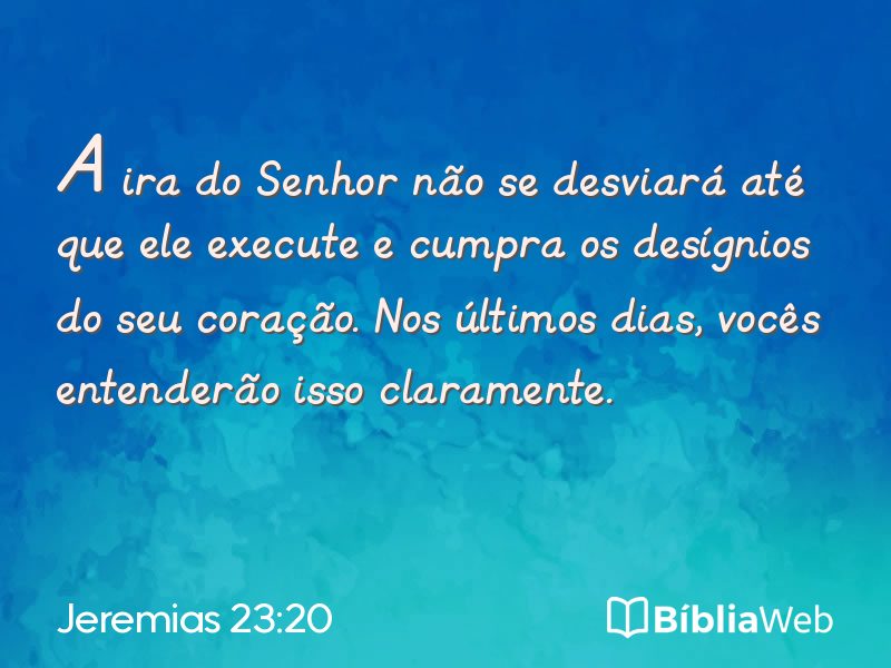 Jeremias 23:20 em imagem para compartilhar