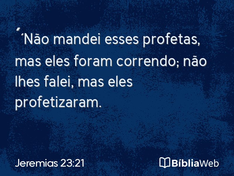 Jeremias 23:21 em imagem para compartilhar