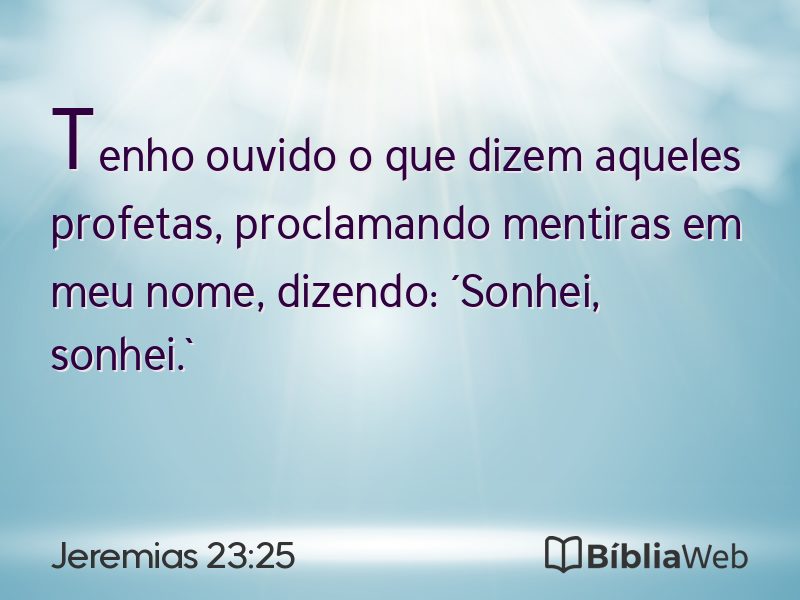 Jeremias 23:25 em imagem para compartilhar