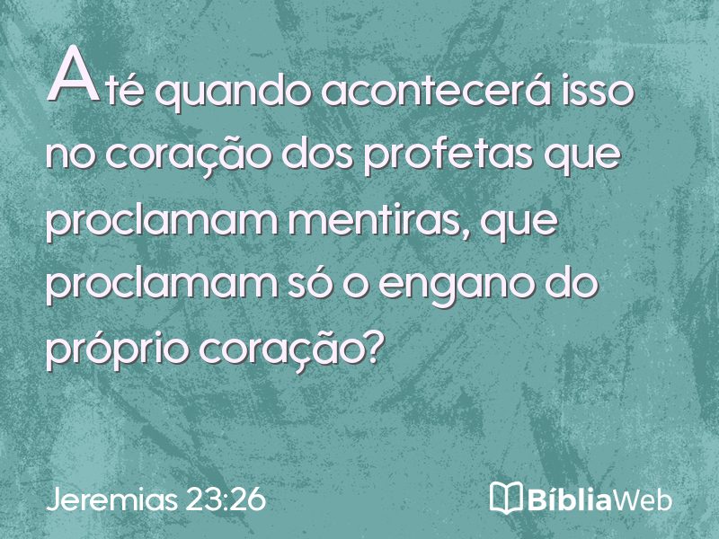 Jeremias 23:26 em imagem para compartilhar