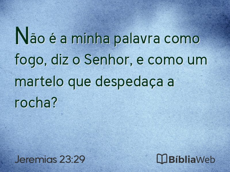 Jeremias 23:29 em imagem para compartilhar
